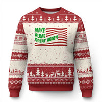 Make Algae Great Again Ugly Christmas Sweater Funny Political Satire American Flag Meme