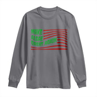Make Algae Great Again Long Sleeve Shirt Funny Political Satire American Flag Meme