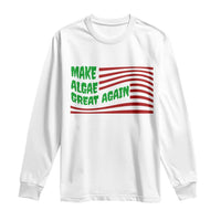 Make Algae Great Again Long Sleeve Shirt Funny Political Satire American Flag Meme