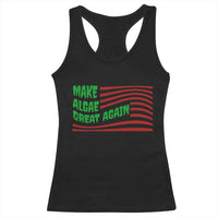 Make Algae Great Again Racerback Tank Top Funny Political Satire American Flag Meme