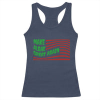 Make Algae Great Again Racerback Tank Top Funny Political Satire American Flag Meme