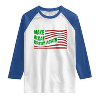 Make Algae Great Again Raglan Shirt Funny Political Satire American Flag Meme