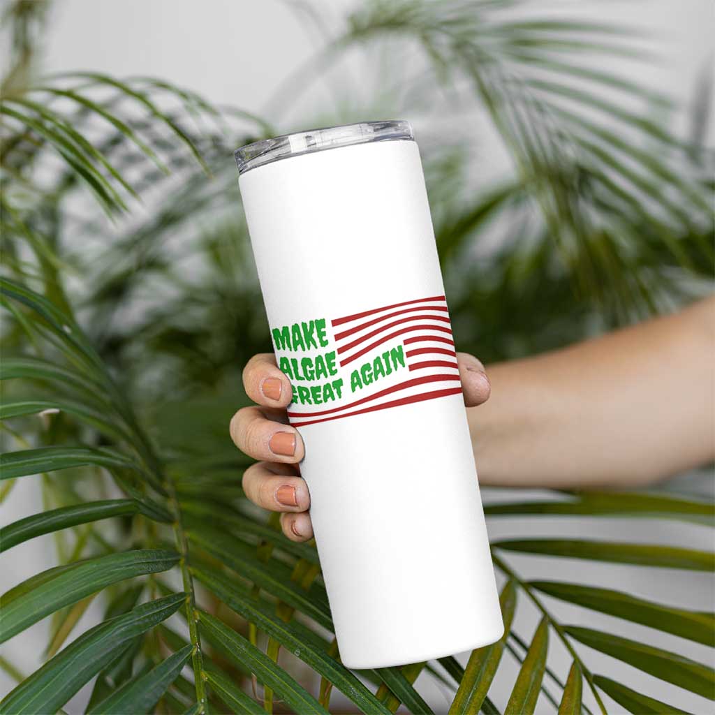 Make Algae Great Again Skinny Tumbler Funny Political Satire American Flag Meme