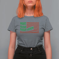 Make Algae Great Again T Shirt For Women Funny Political Satire American Flag Meme