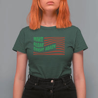 Make Algae Great Again T Shirt For Women Funny Political Satire American Flag Meme