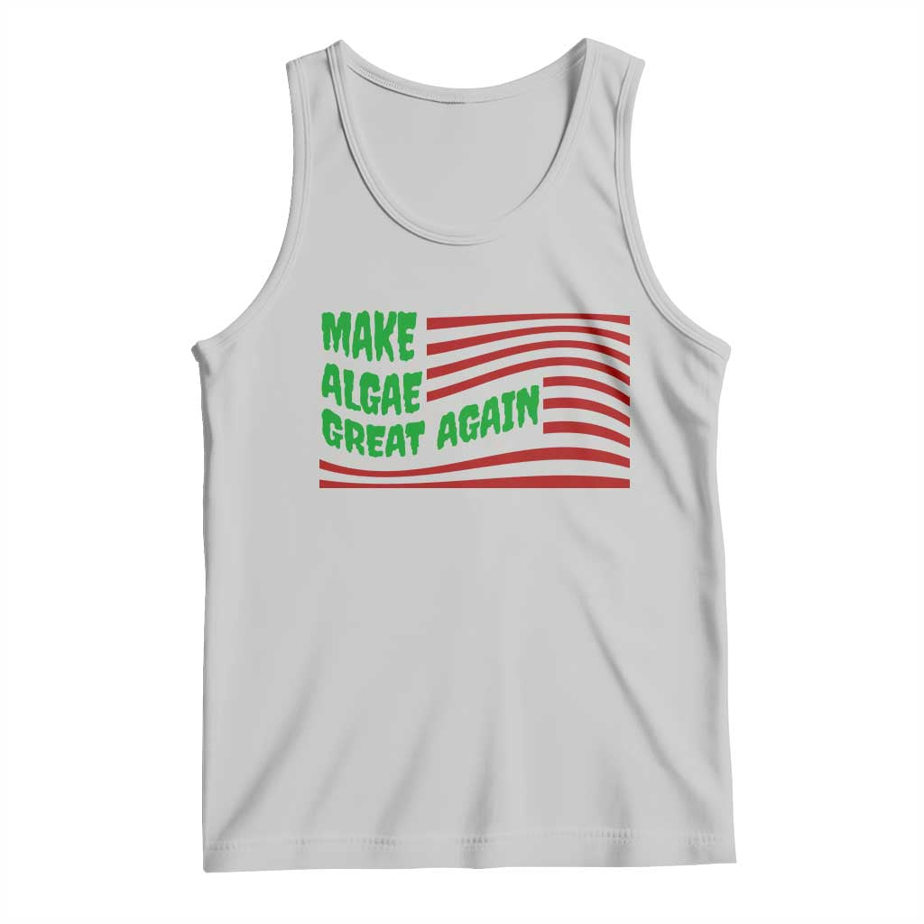 Make Algae Great Again Tank Top Funny Political Satire American Flag Meme