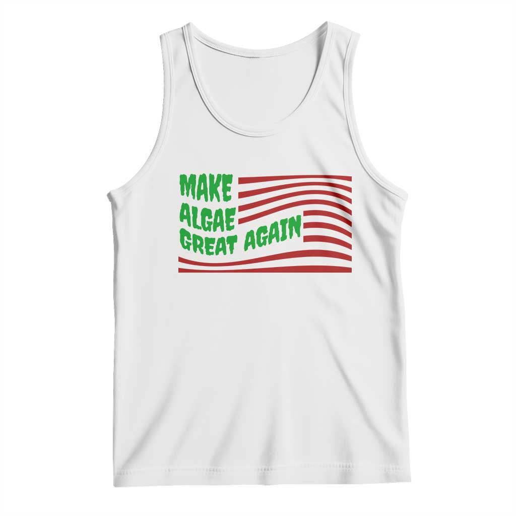 Make Algae Great Again Tank Top Funny Political Satire American Flag Meme