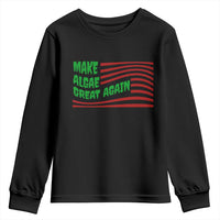 Make Algae Great Again Youth Sweatshirt Funny Political Satire American Flag Meme