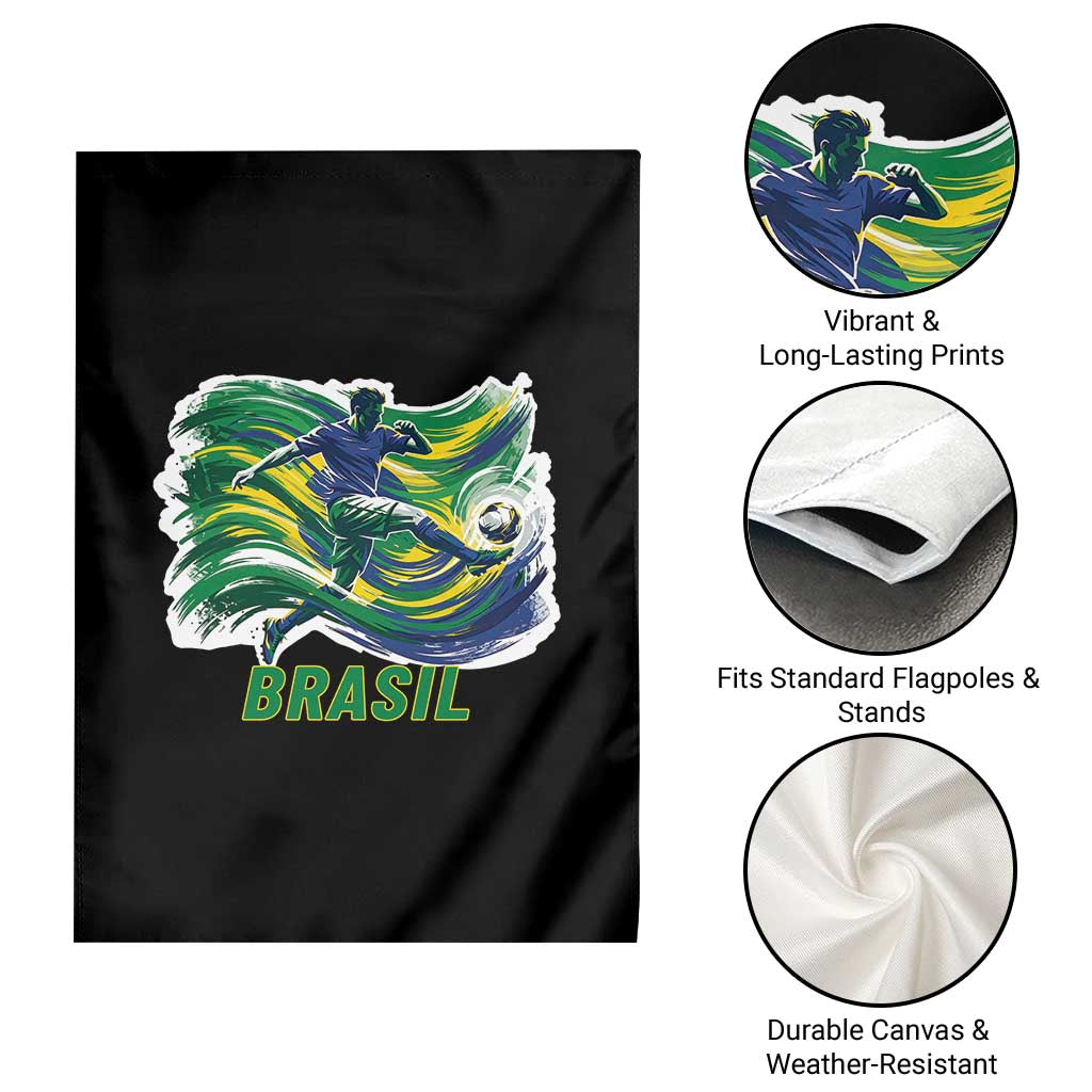Brazil Soccer Fan Garden Flag Brasil Flag Football Game Day Supporter