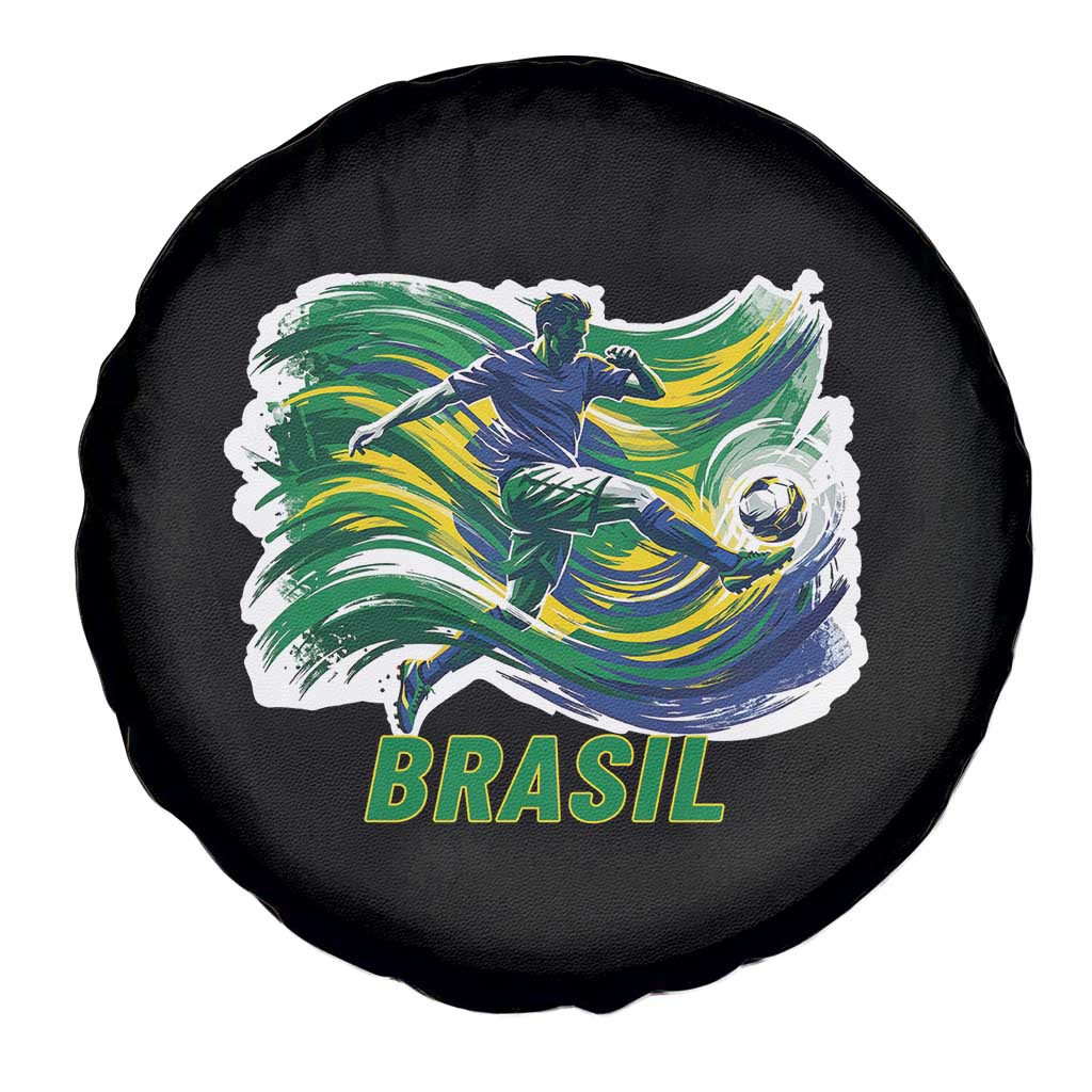 Brazil Soccer Fan Spare Tire Cover Brasil Flag Football Game Day Supporter