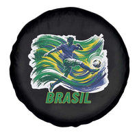 Brazil Soccer Fan Spare Tire Cover Brasil Flag Football Game Day Supporter