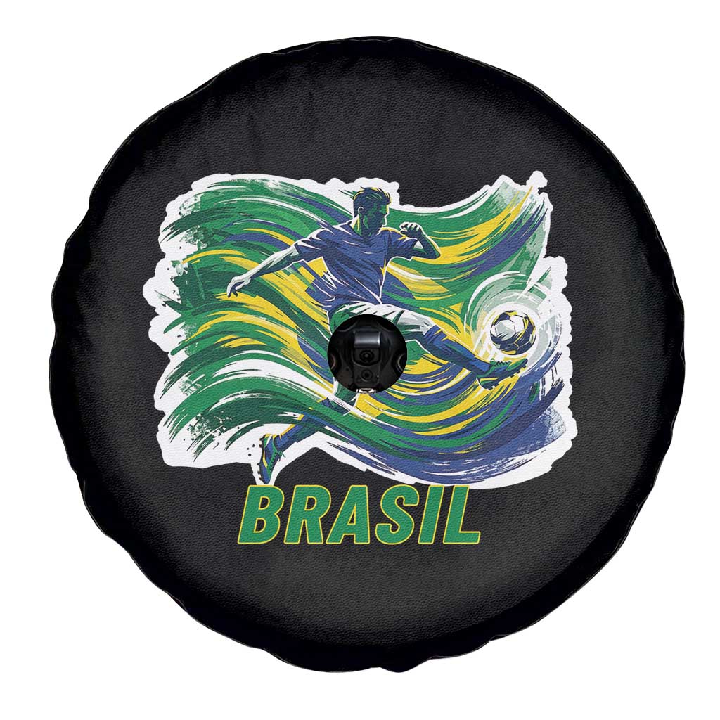 Brazil Soccer Fan Spare Tire Cover Brasil Flag Football Game Day Supporter