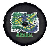 Brazil Soccer Fan Spare Tire Cover Brasil Flag Football Game Day Supporter