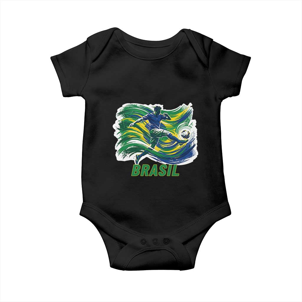 Brazil Soccer Fan Baby Onesie Brasil Flag Football Game Day Supporter
