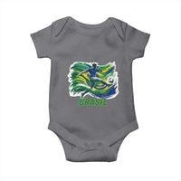 Brazil Soccer Fan Baby Onesie Brasil Flag Football Game Day Supporter