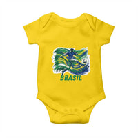 Brazil Soccer Fan Baby Onesie Brasil Flag Football Game Day Supporter