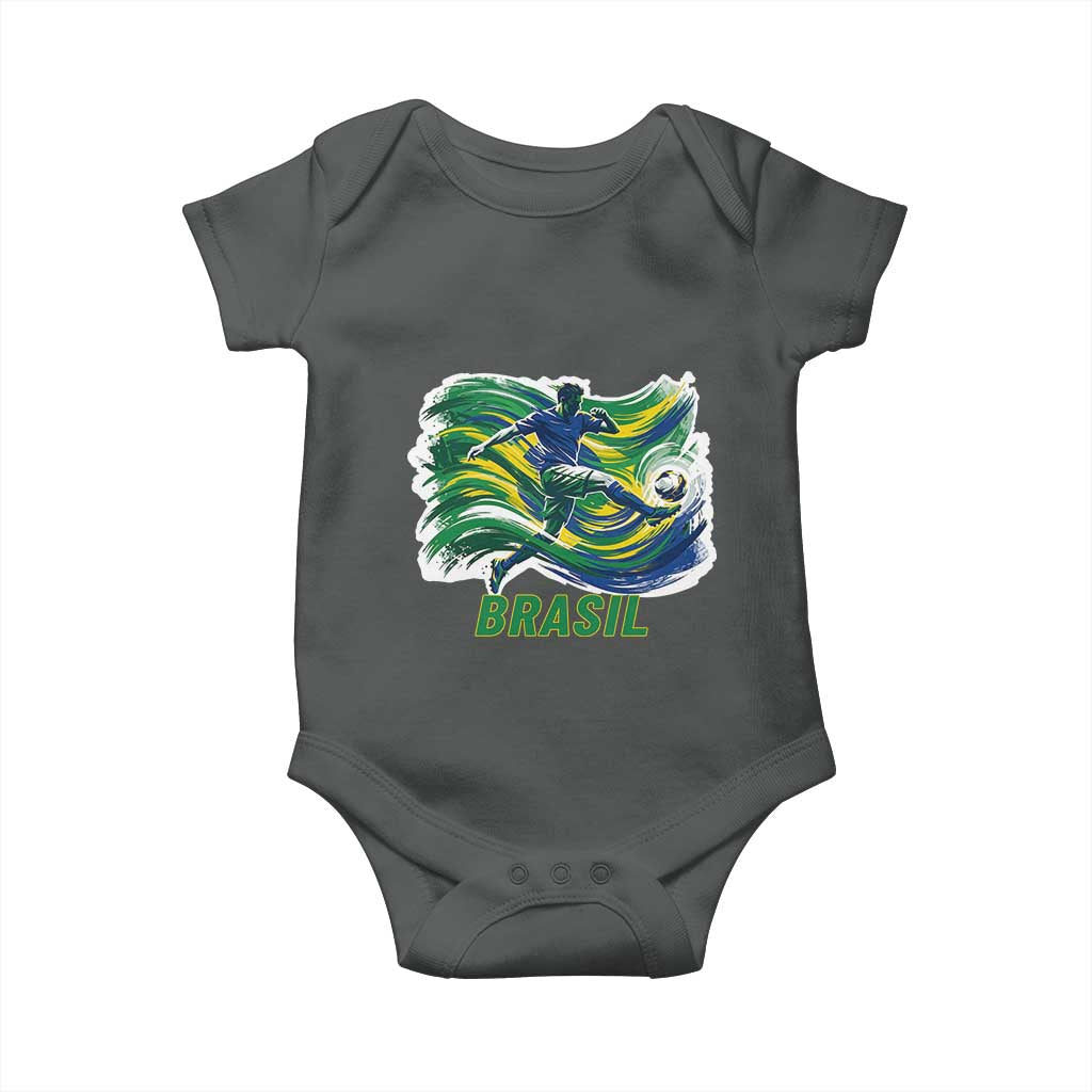 Brazil Soccer Fan Baby Onesie Brasil Flag Football Game Day Supporter