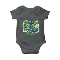 Brazil Soccer Fan Baby Onesie Brasil Flag Football Game Day Supporter