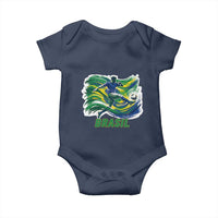 Brazil Soccer Fan Baby Onesie Brasil Flag Football Game Day Supporter