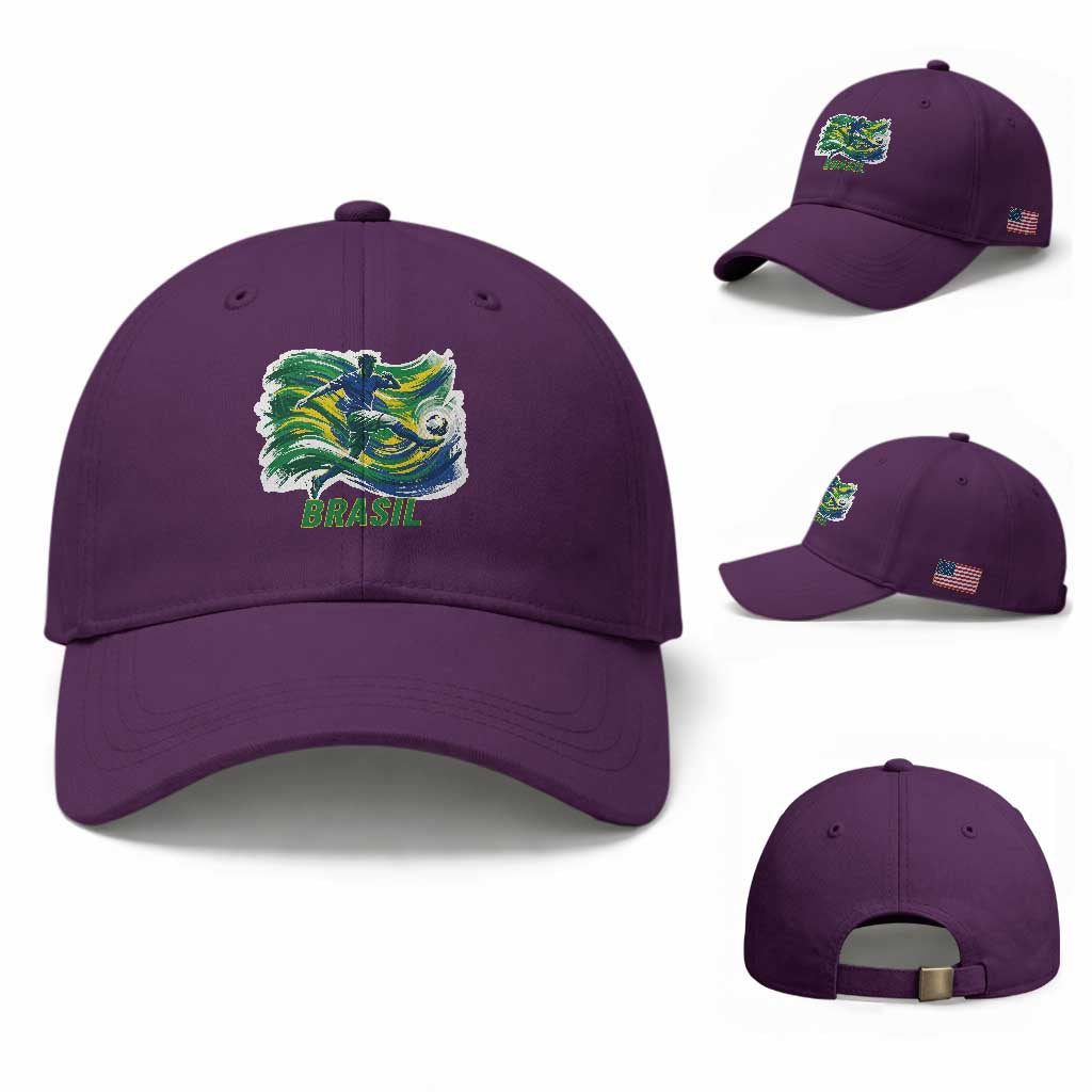 Brazil Soccer Fan Baseball Cap Brasil Flag Football Game Day Supporter