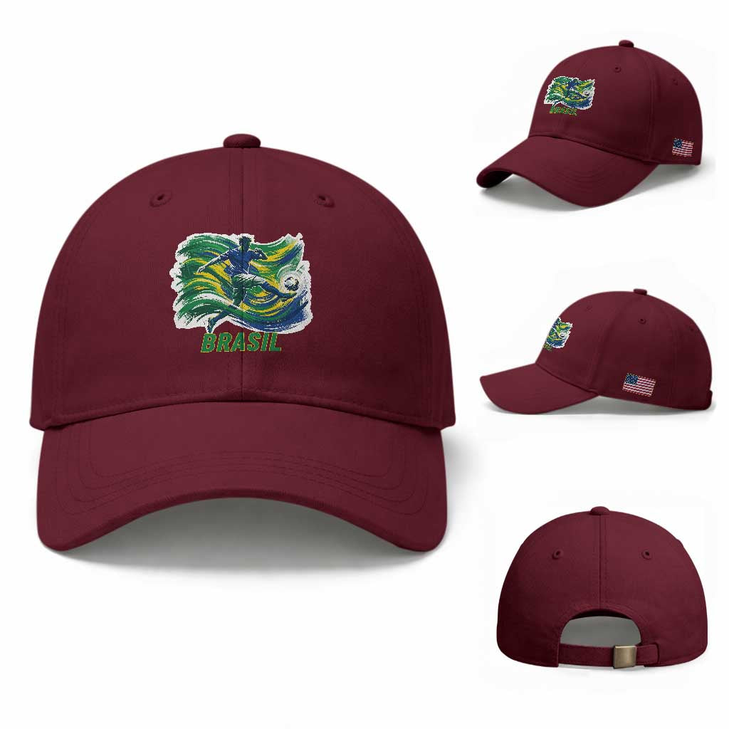 Brazil Soccer Fan Baseball Cap Brasil Flag Football Game Day Supporter
