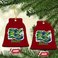 Brazil Soccer Fan Ceramic Ornament Brasil Flag Football Game Day Supporter