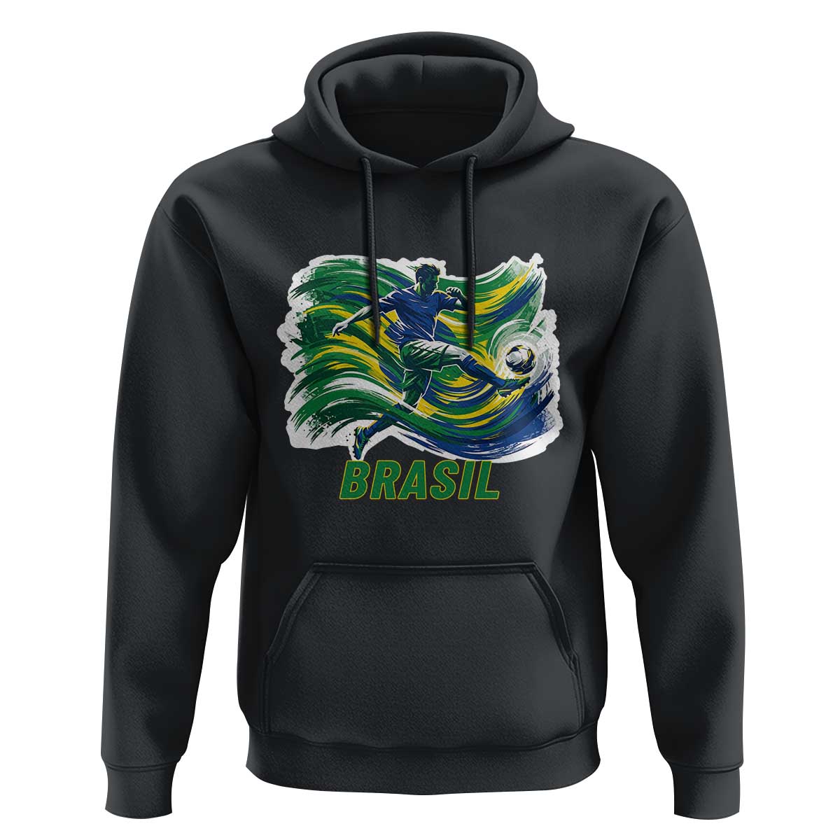 Brazil Soccer Fan Hoodie Brasil Flag Football Game Day Supporter