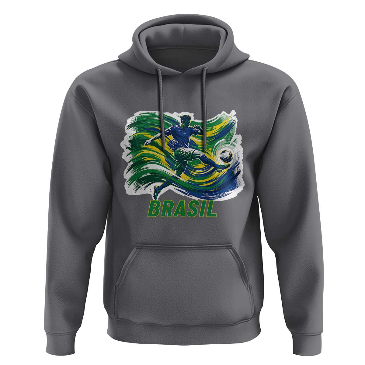 Brazil Soccer Fan Hoodie Brasil Flag Football Game Day Supporter