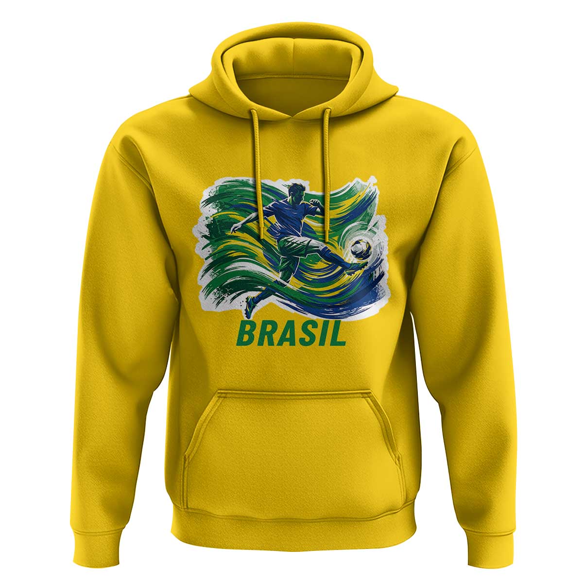 Brazil Soccer Fan Hoodie Brasil Flag Football Game Day Supporter