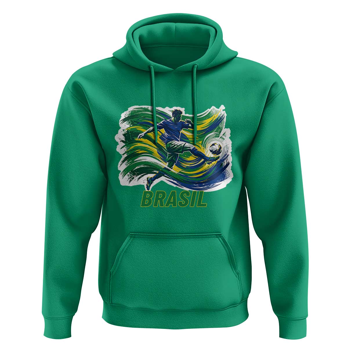 Brazil Soccer Fan Hoodie Brasil Flag Football Game Day Supporter