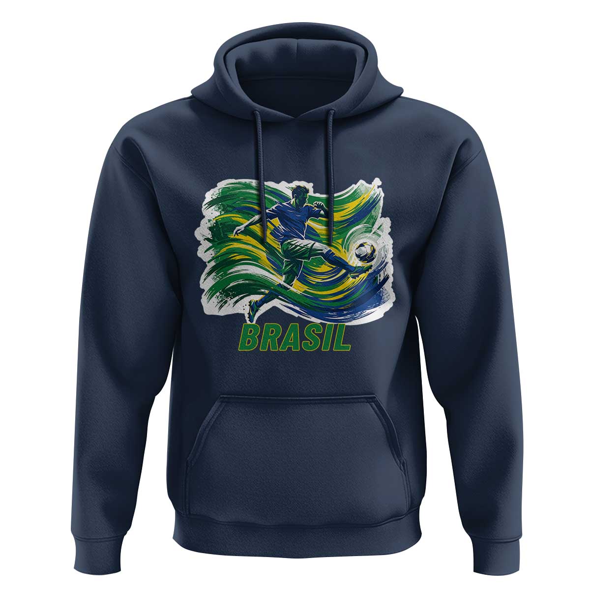 Brazil Soccer Fan Hoodie Brasil Flag Football Game Day Supporter