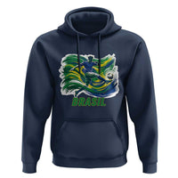 Brazil Soccer Fan Hoodie Brasil Flag Football Game Day Supporter