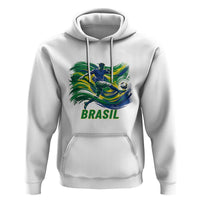 Brazil Soccer Fan Hoodie Brasil Flag Football Game Day Supporter