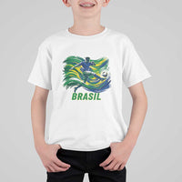 Brazil Soccer Fan T Shirt For Kid Brasil Flag Football Game Day Supporter