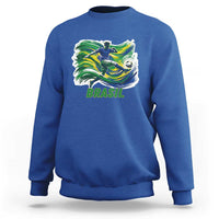 Brazil Soccer Fan Sweatshirt Brasil Flag Football Game Day Supporter