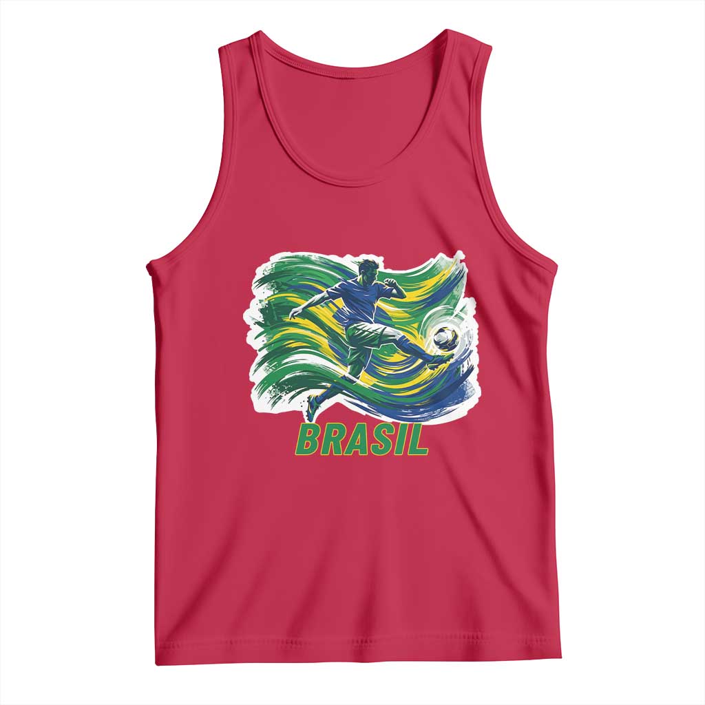 Brazil Soccer Fan Tank Top Brasil Flag Football Game Day Supporter