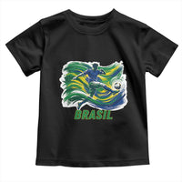Brazil Soccer Fan Toddler T Shirt Brasil Flag Football Game Day Supporter