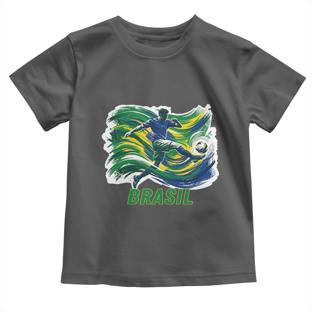 Brazil Soccer Fan Toddler T Shirt Brasil Flag Football Game Day Supporter