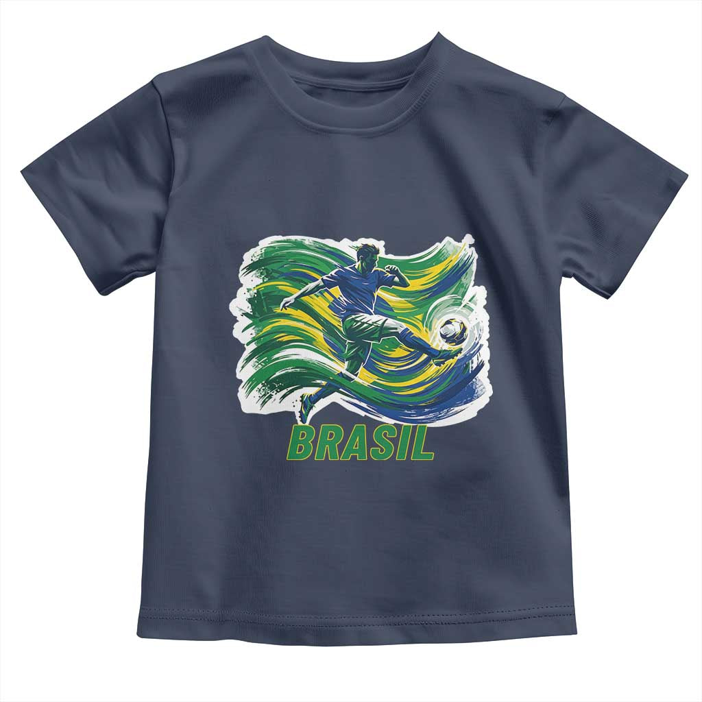Brazil Soccer Fan Toddler T Shirt Brasil Flag Football Game Day Supporter
