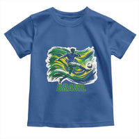 Brazil Soccer Fan Toddler T Shirt Brasil Flag Football Game Day Supporter
