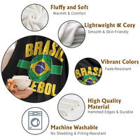 Brazil Soccer Football Fan Brasil Flag Throw Blanket