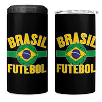 Brazil Soccer Football Fan Brasil Flag 4 in 1 Can Cooler Tumbler