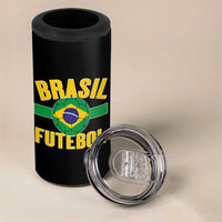 Brazil Soccer Football Fan Brasil Flag 4 in 1 Can Cooler Tumbler
