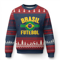Brazil Soccer Football Fan Brasil Flag Ugly Christmas Sweater