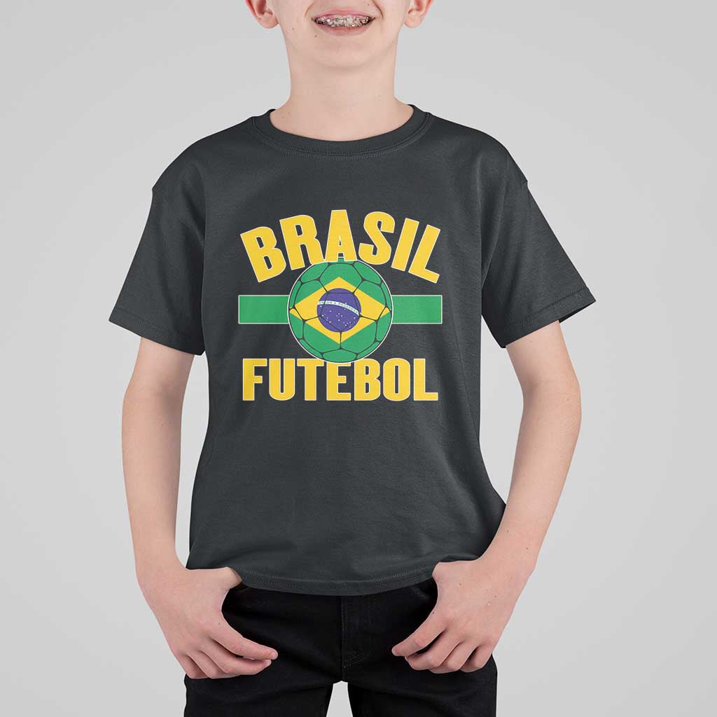 Brazil Soccer Football Fan Brasil Flag T Shirt For Kid