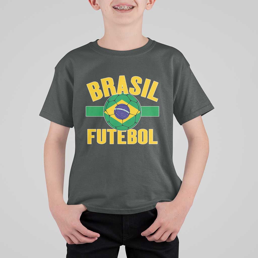 Brazil Soccer Football Fan Brasil Flag T Shirt For Kid