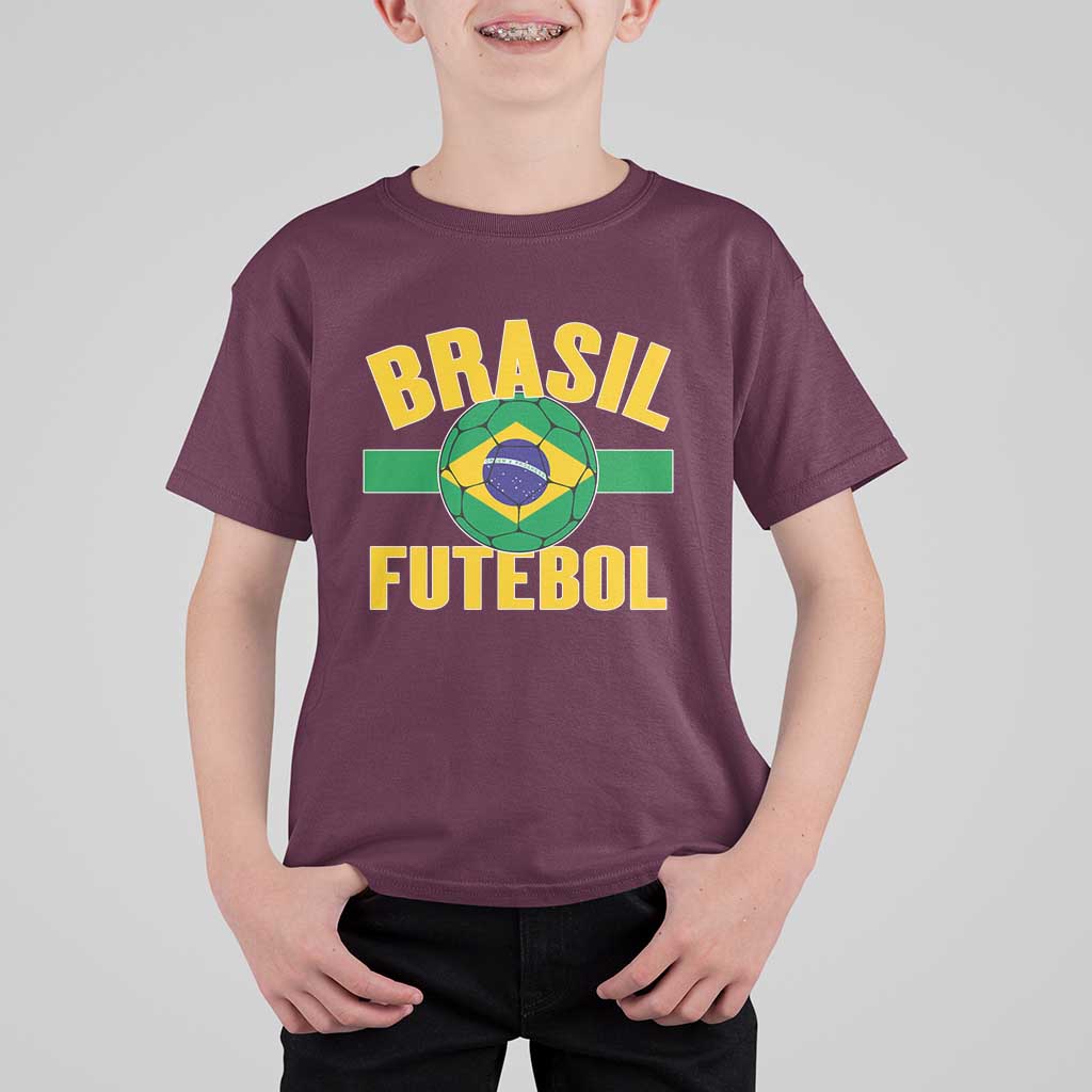 Brazil Soccer Football Fan Brasil Flag T Shirt For Kid