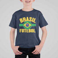 Brazil Soccer Football Fan Brasil Flag T Shirt For Kid