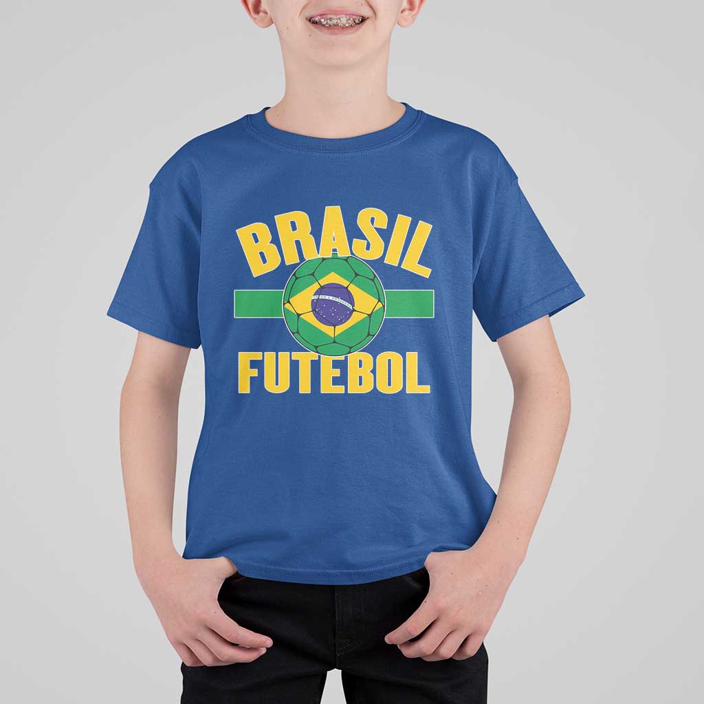 Brazil Soccer Football Fan Brasil Flag T Shirt For Kid