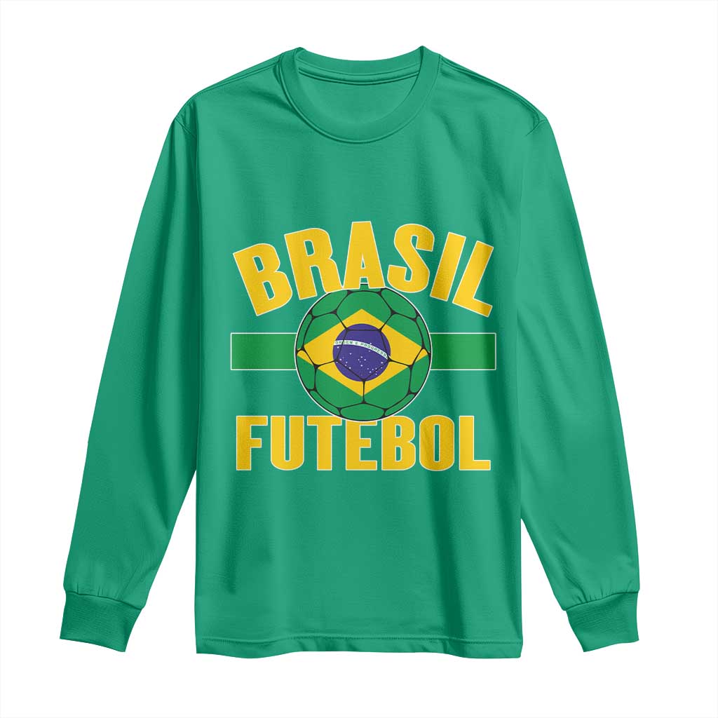 Brazil Soccer Football Fan Brasil Flag Long Sleeve Shirt